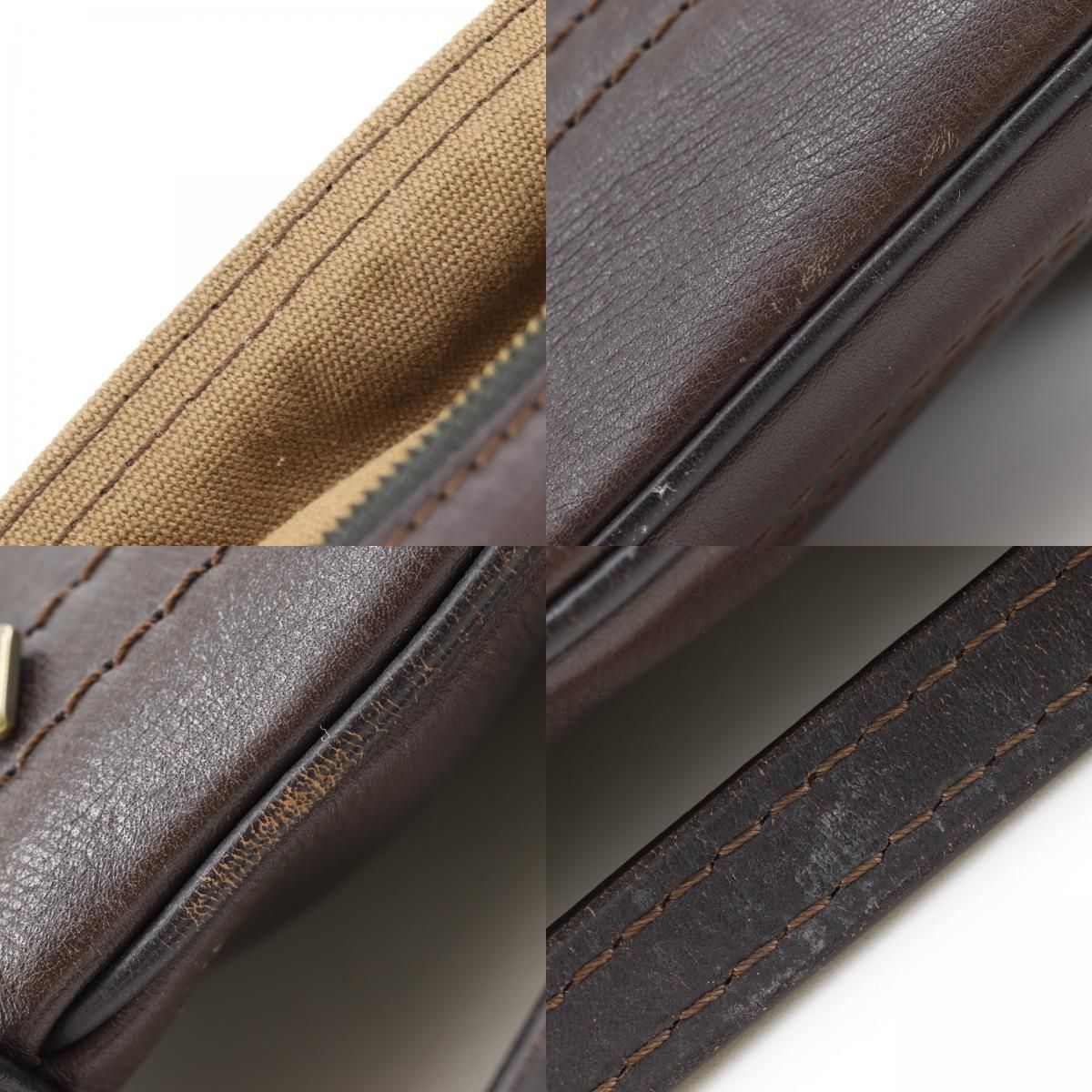 Louis Vuitton Pochette Shauni MM Utah Leather Cafe Brown Shoulder Bag