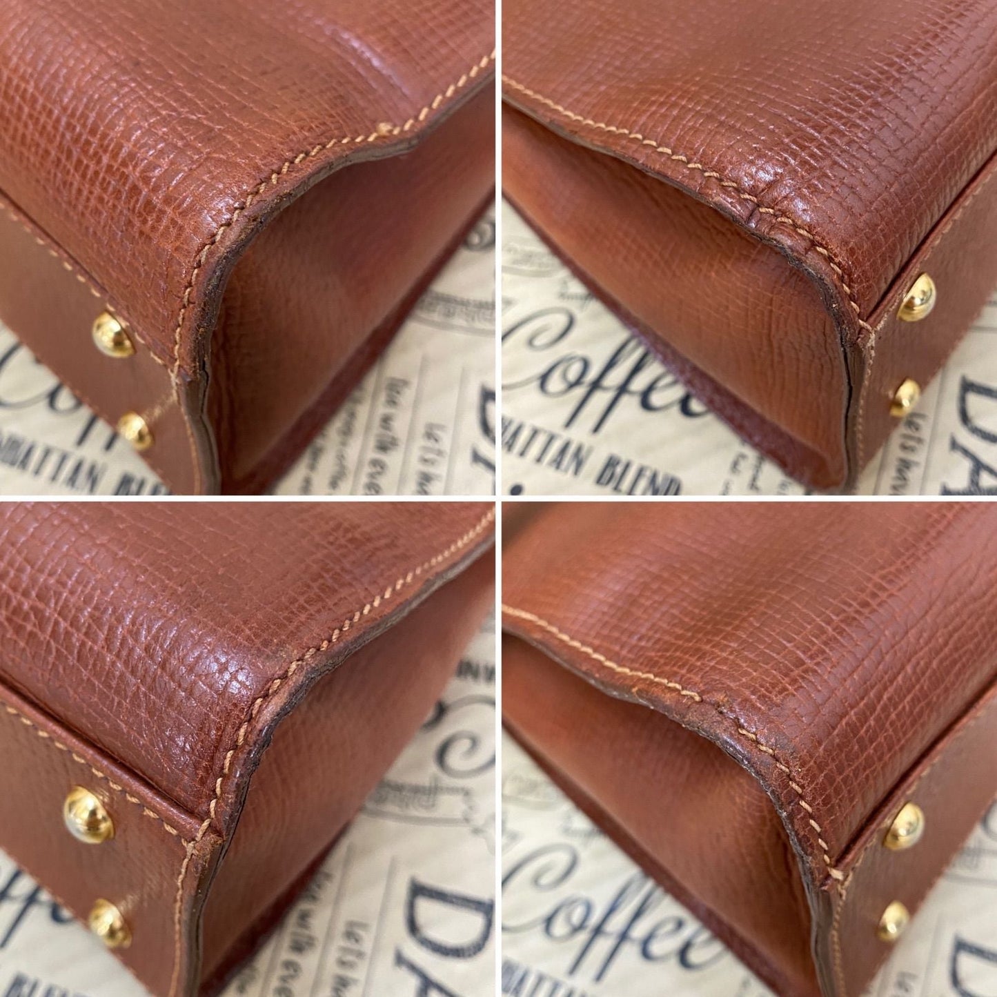 Loewe Handbag Shoulder Anagram Leather Brown Travel