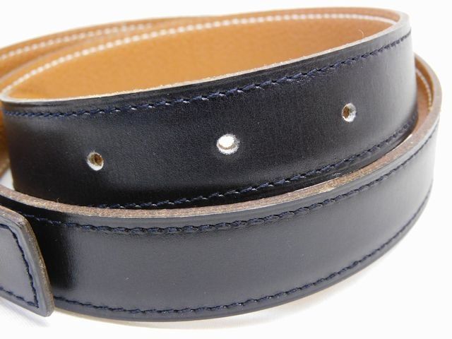 Hermes Mini Constance Belt Buckle 72 cm Reversible Black Brown Gold