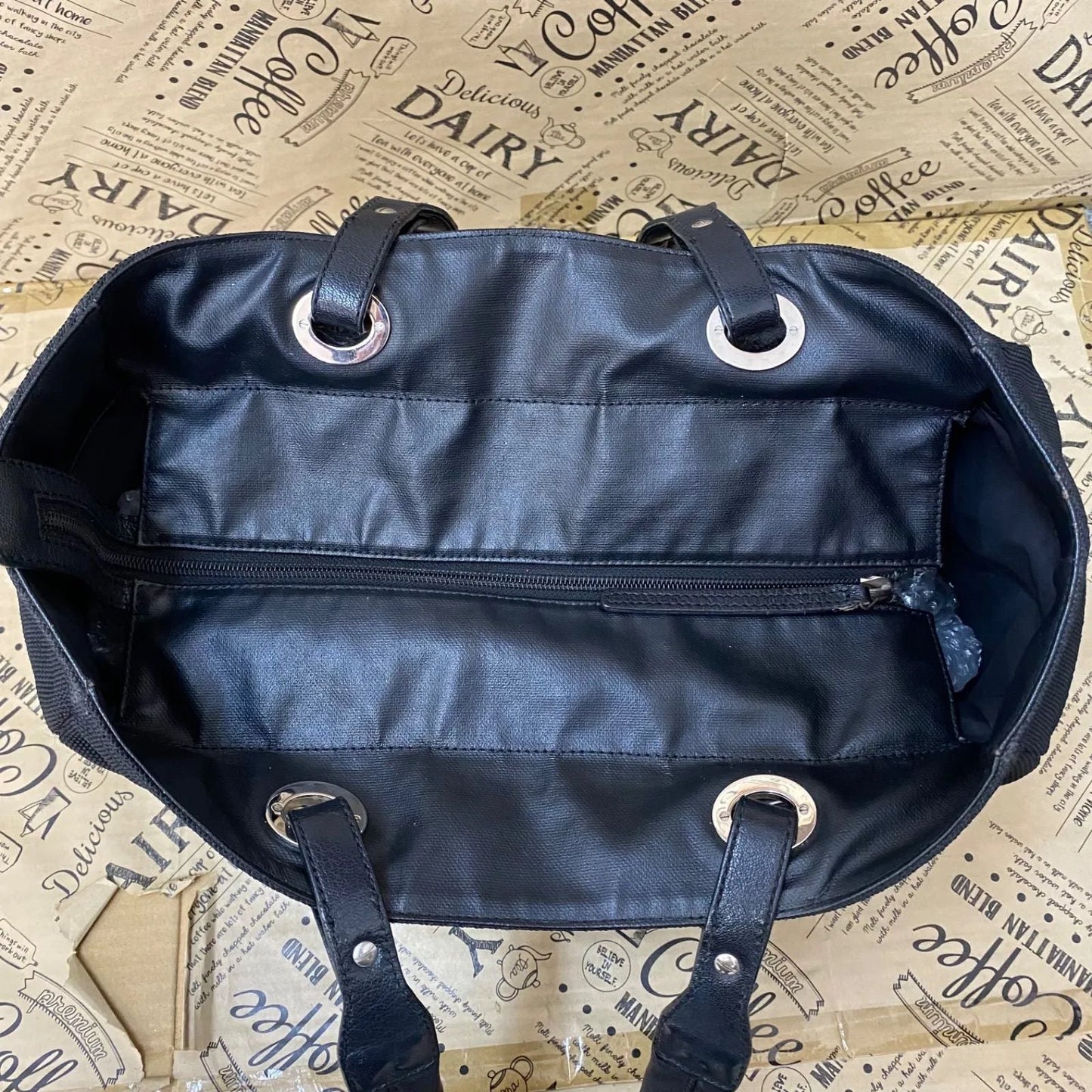 Chanel Paris Biarritz Tote Black CC Logo Business Travel