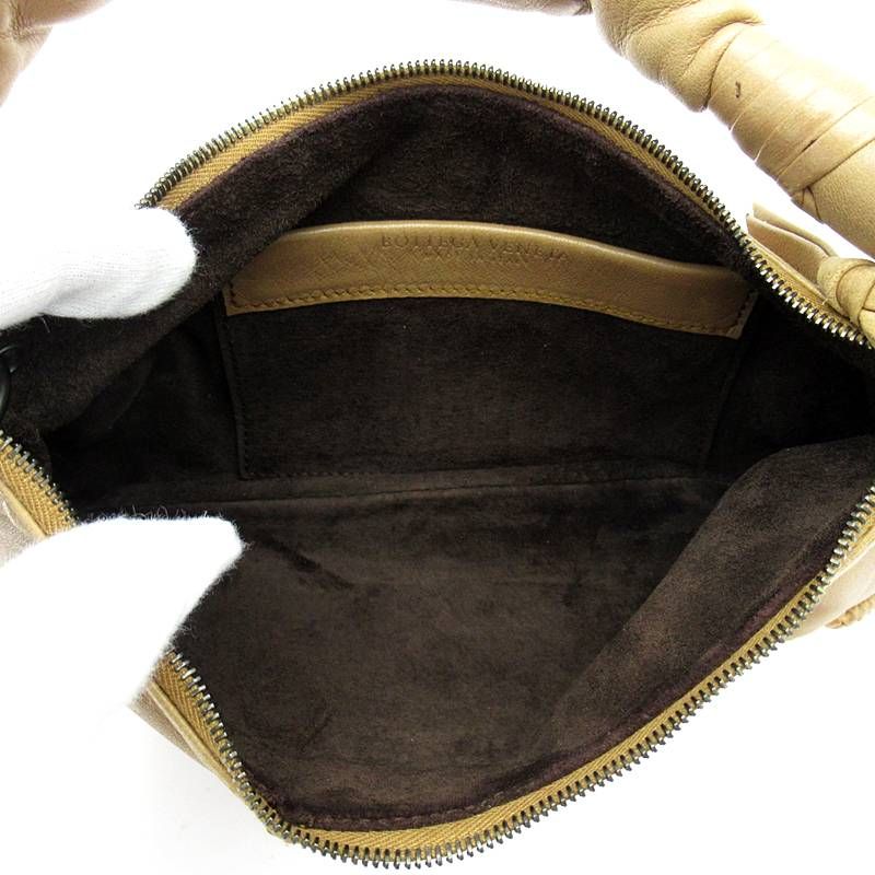 Bottega Veneta Shoulder Bag Lambskin Camel