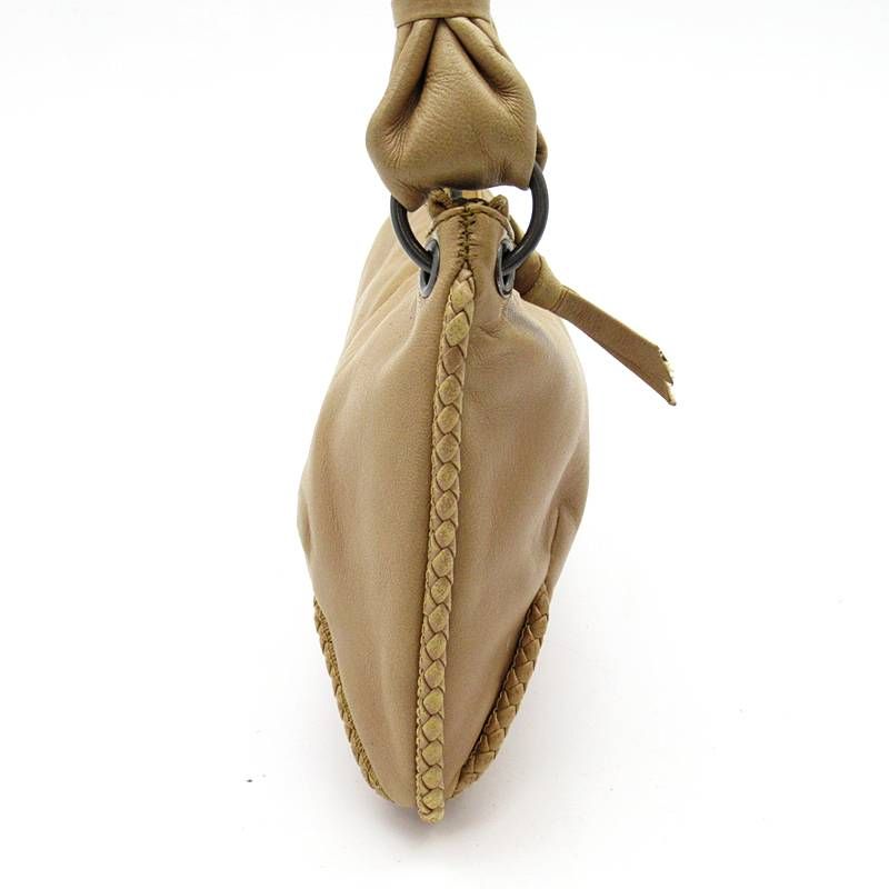 Bottega Veneta Shoulder Bag Lambskin Camel