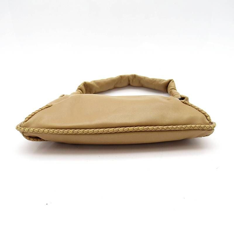 Bottega Veneta Shoulder Bag Lambskin Camel