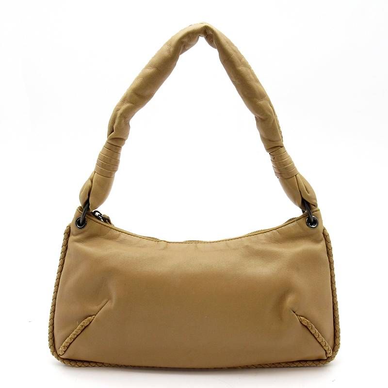 Bottega Veneta Shoulder Bag Lambskin Camel
