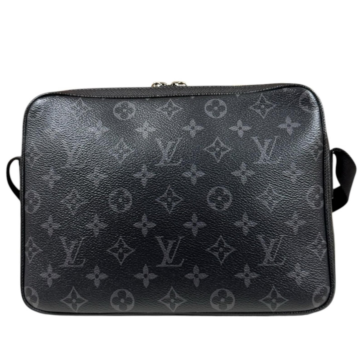 Louis Vuitton Outdoor Messenger PM Taigarama Shoulder Bag Taiga Leather Black