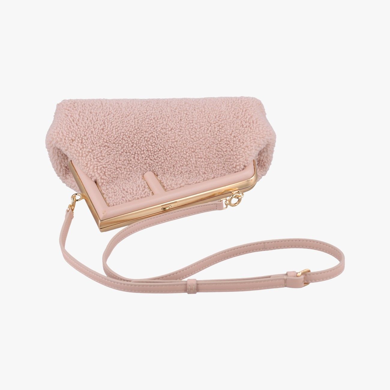 Fendi Fast Pink Boa Leather Ahna Messenger Bag