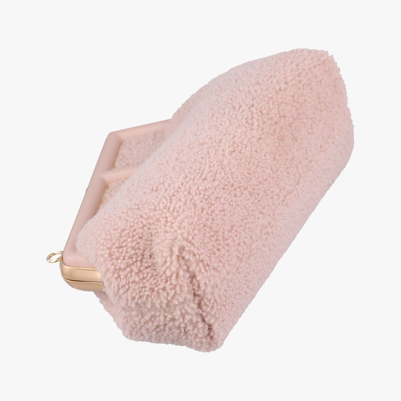 Fendi Fast Pink Boa Leather Ahna Messenger Bag