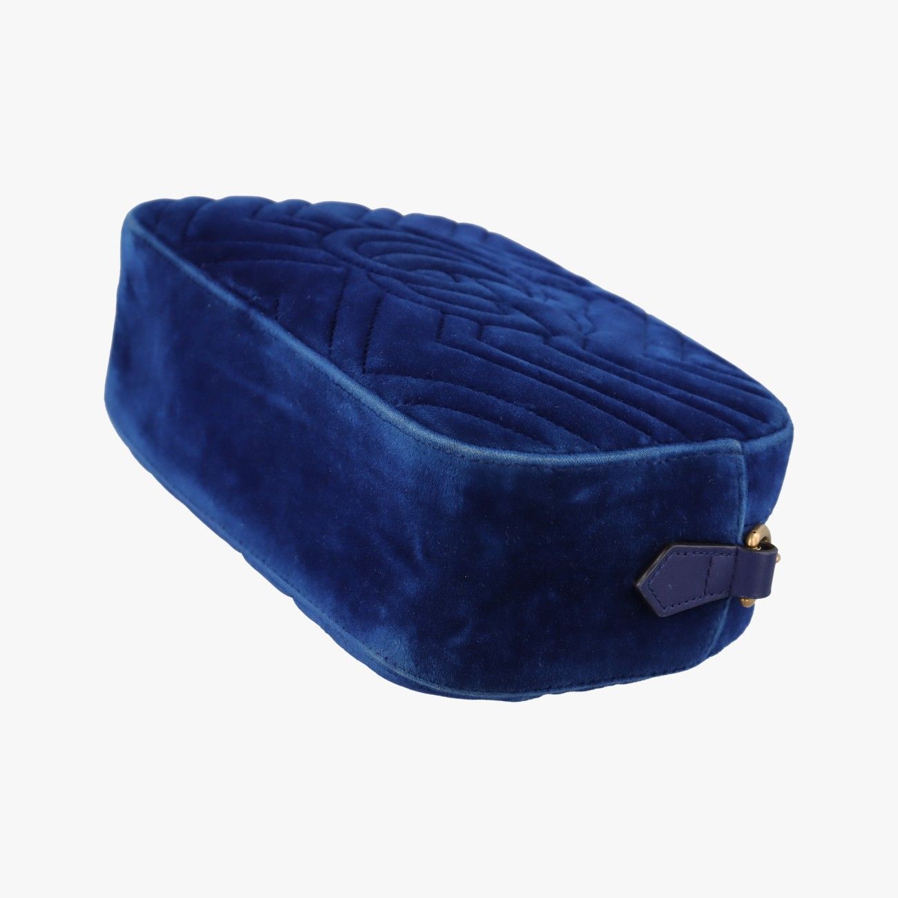 Gucci GG Marmont Blue Velour Messenger Bag
