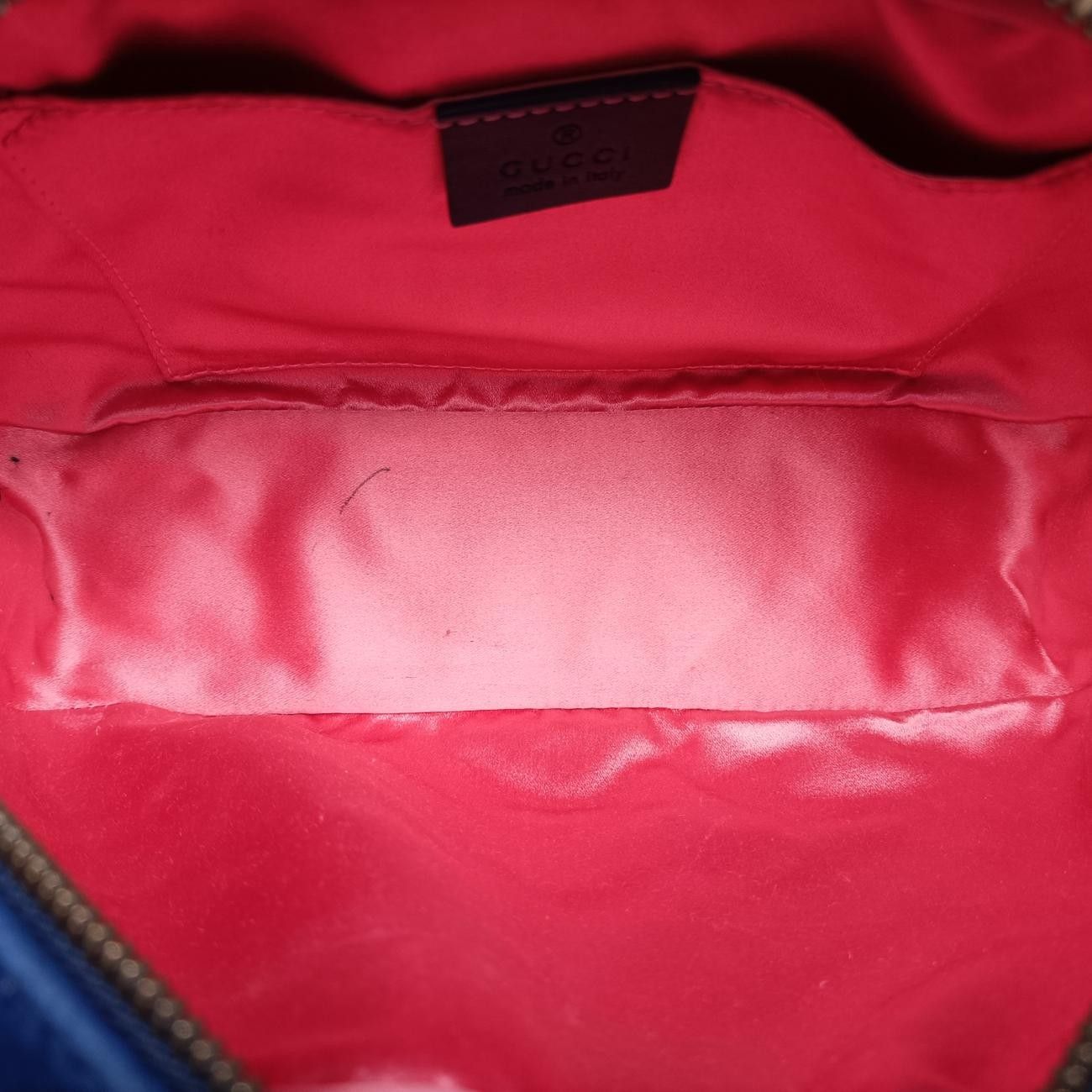 Gucci GG Marmont Blue Velour Messenger Bag