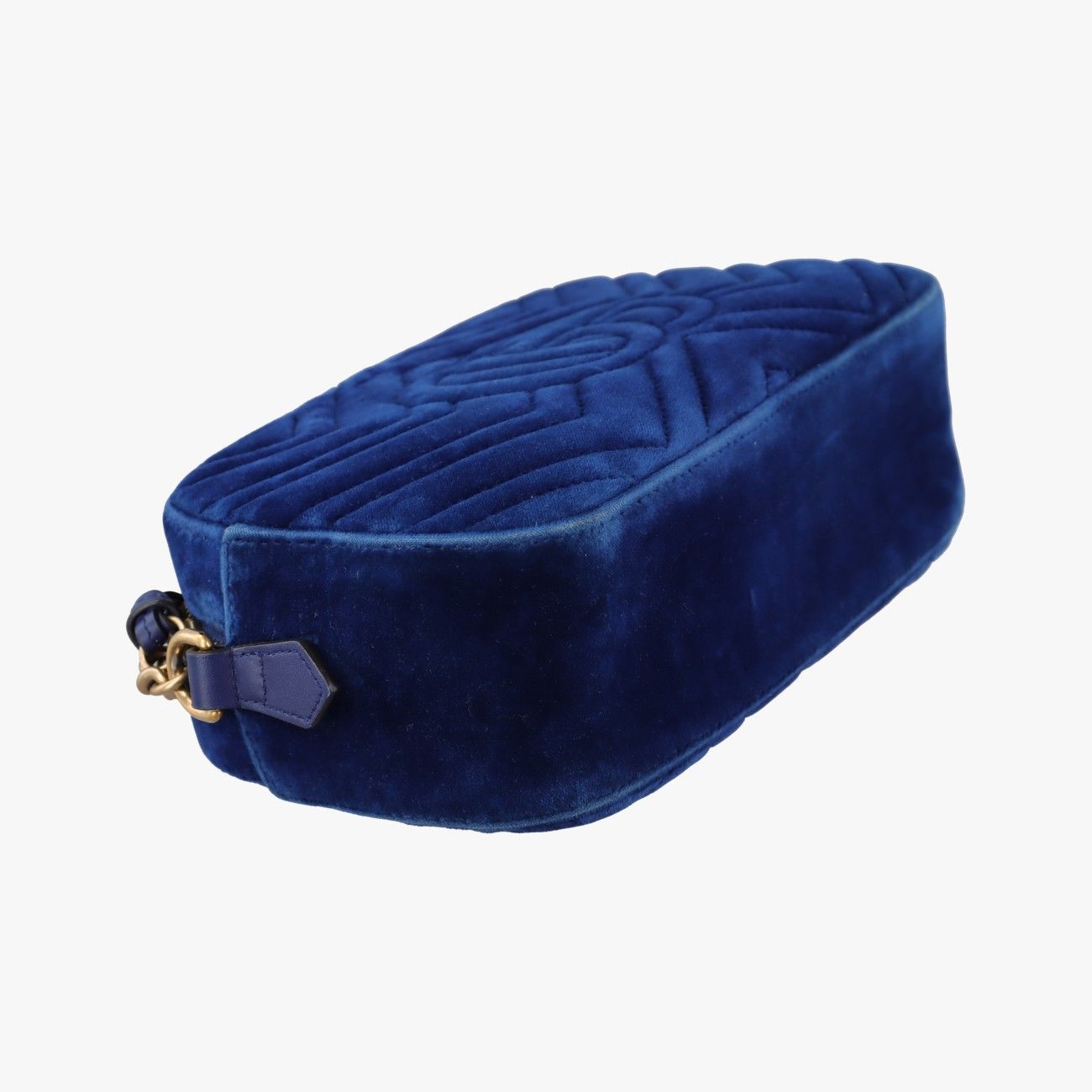 Gucci GG Marmont Blue Velour Messenger Bag