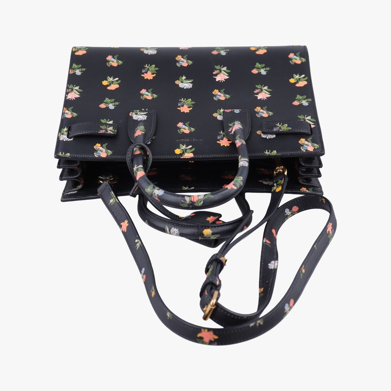 Saint Laurent Yves Sac Dojour Baby Black Multicolor Leather Messenger Bag