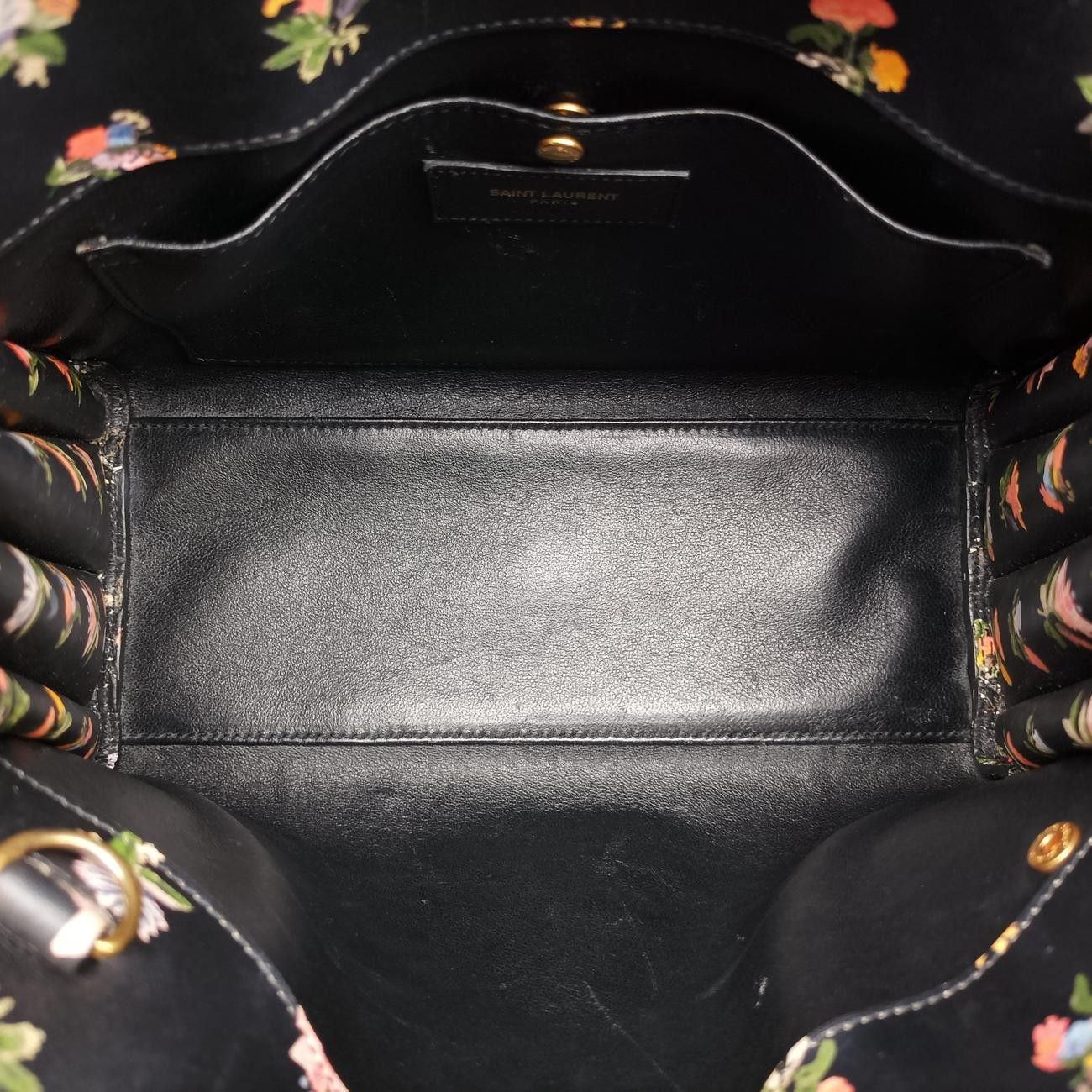Saint Laurent Yves Sac Dojour Baby Black Multicolor Leather Messenger Bag
