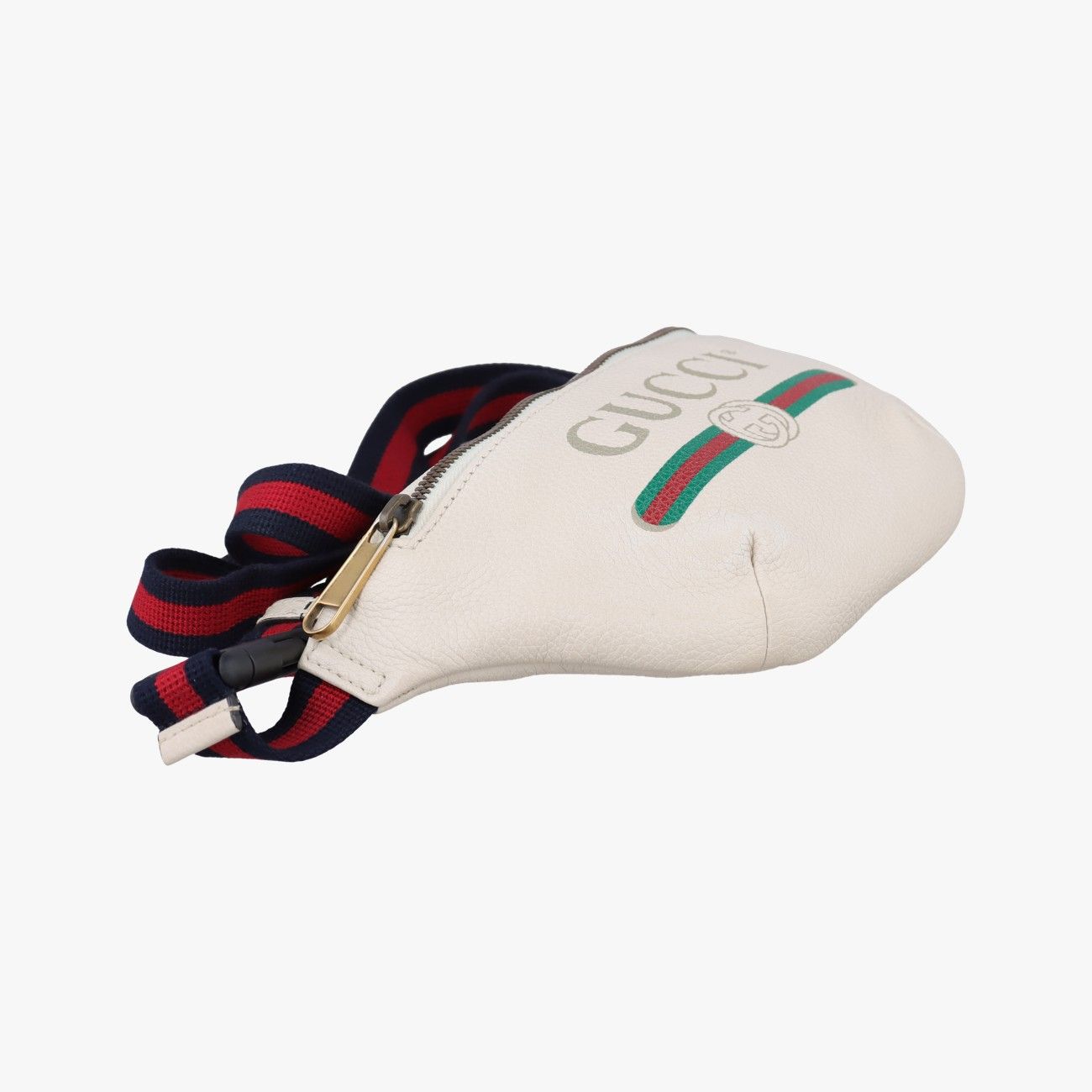 Gucci Print White Leather Handbag