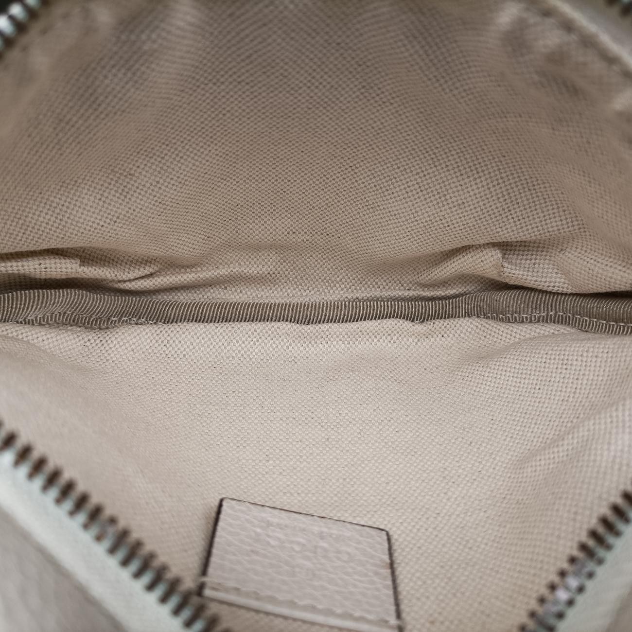 Gucci Print White Leather Handbag