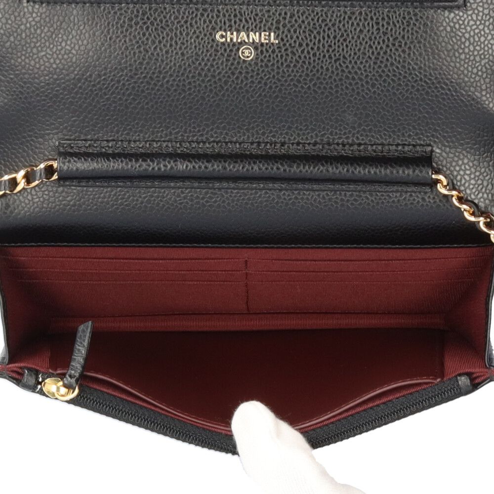 Chanel Quilted Shoulder Bag Caviar Leather Black