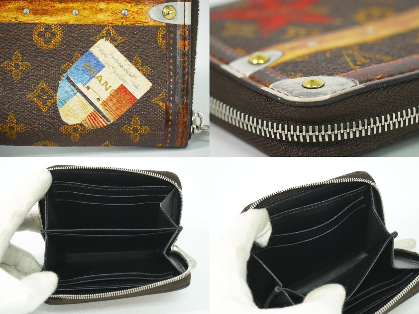 Louis Vuitton LV Zippy Coin Purse Transformed Trunk Time Monogram Case Brown