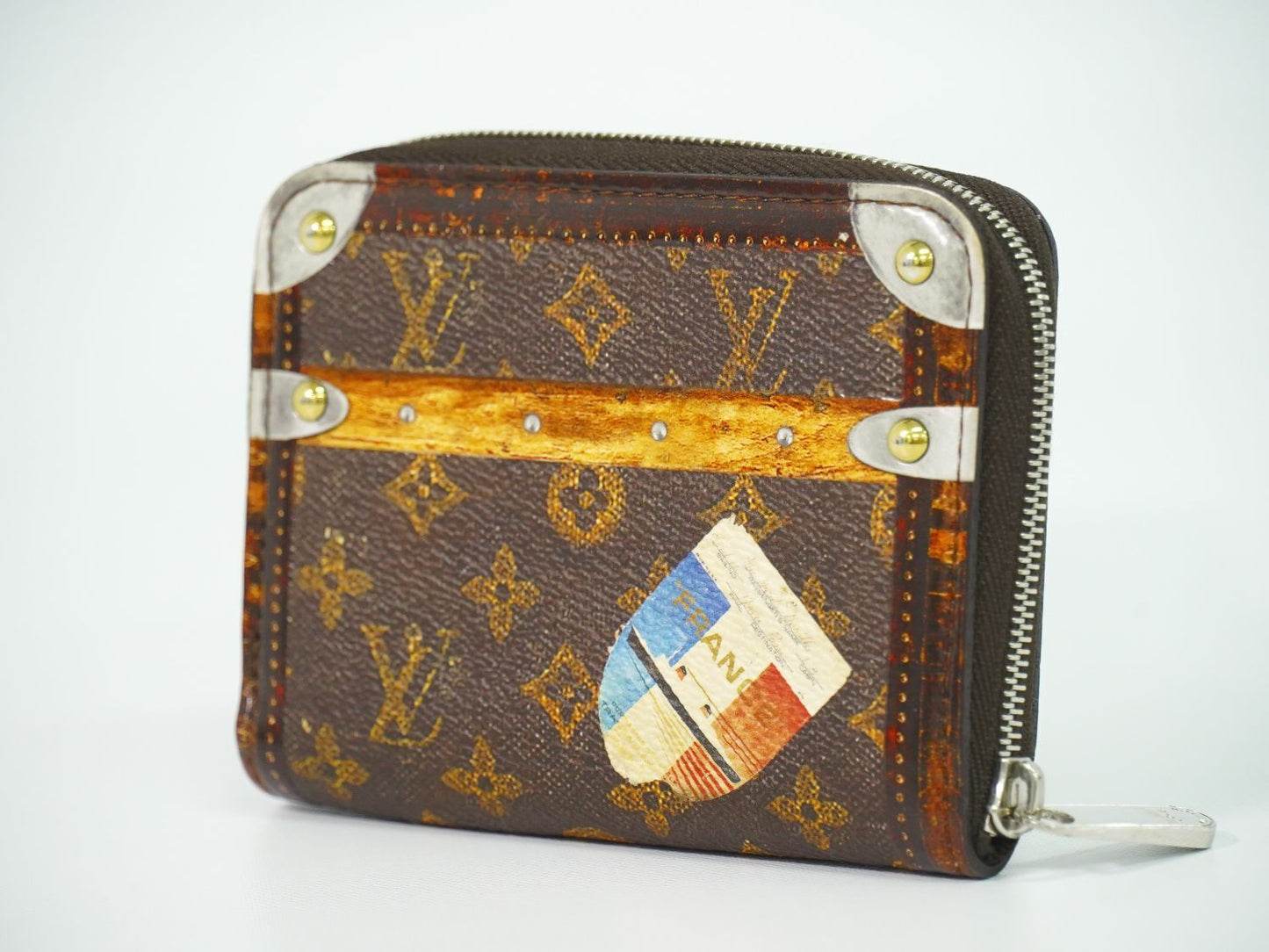 Louis Vuitton LV Zippy Coin Purse Transformed Trunk Time Monogram Case Brown