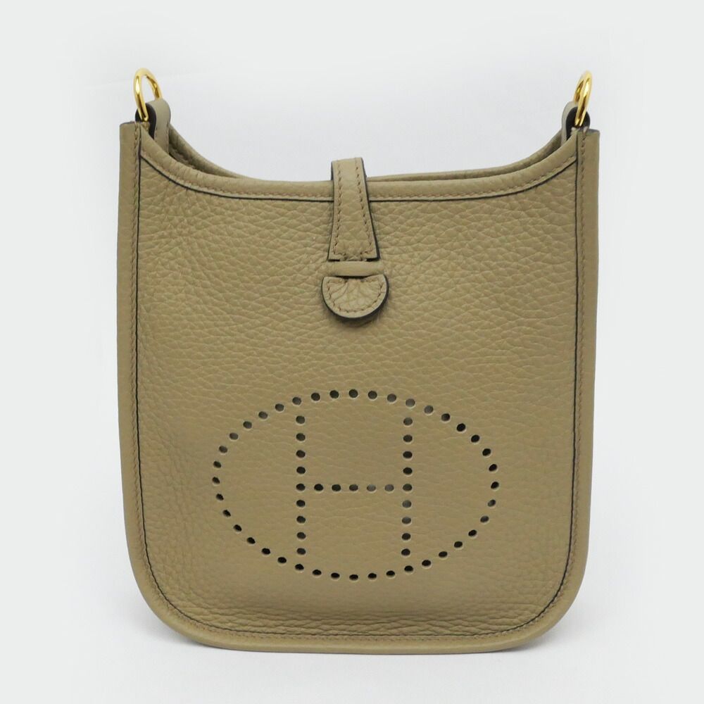 Hermes Evelyne TPM Beige Marfa Gold Taurillon Clemence Shoulder Bag Leather