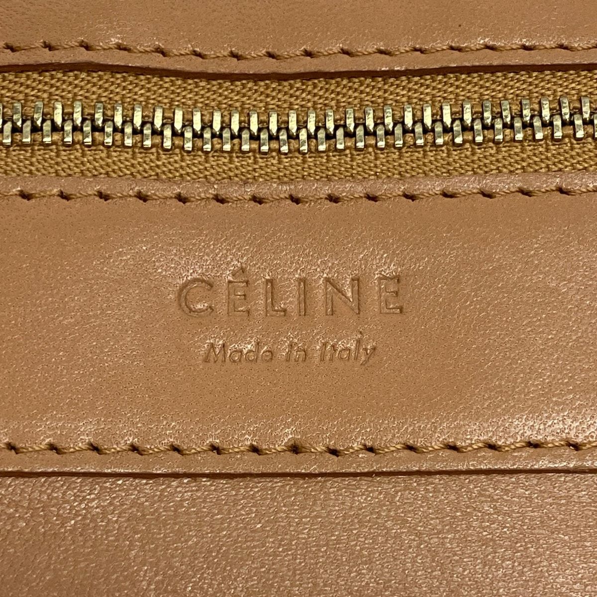 Celine Tote Horizontal Cover Brown Black Leather