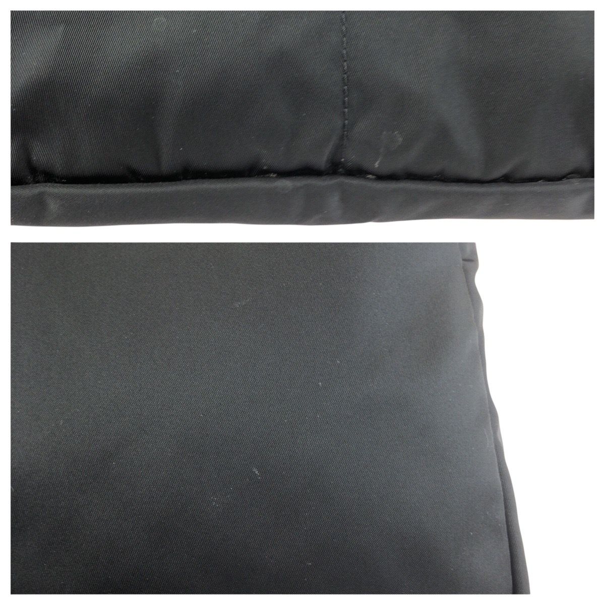 Prada Tessuto Black Silver Nylon Clutch PC Case