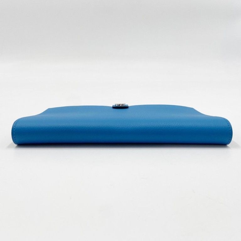 Hermes Wallet Toutenmain Blue Green Silver Display