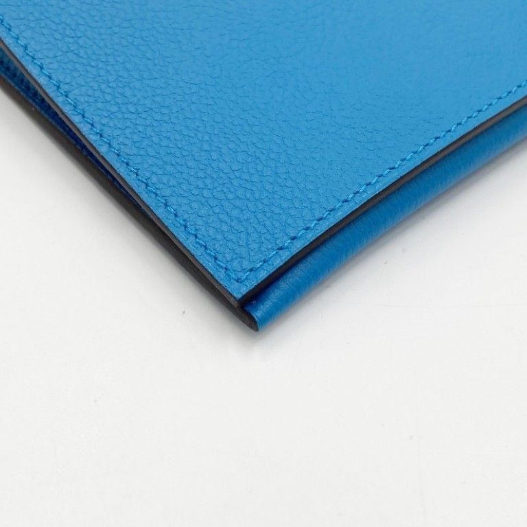 Hermes Wallet Toutenmain Blue Green Silver Display