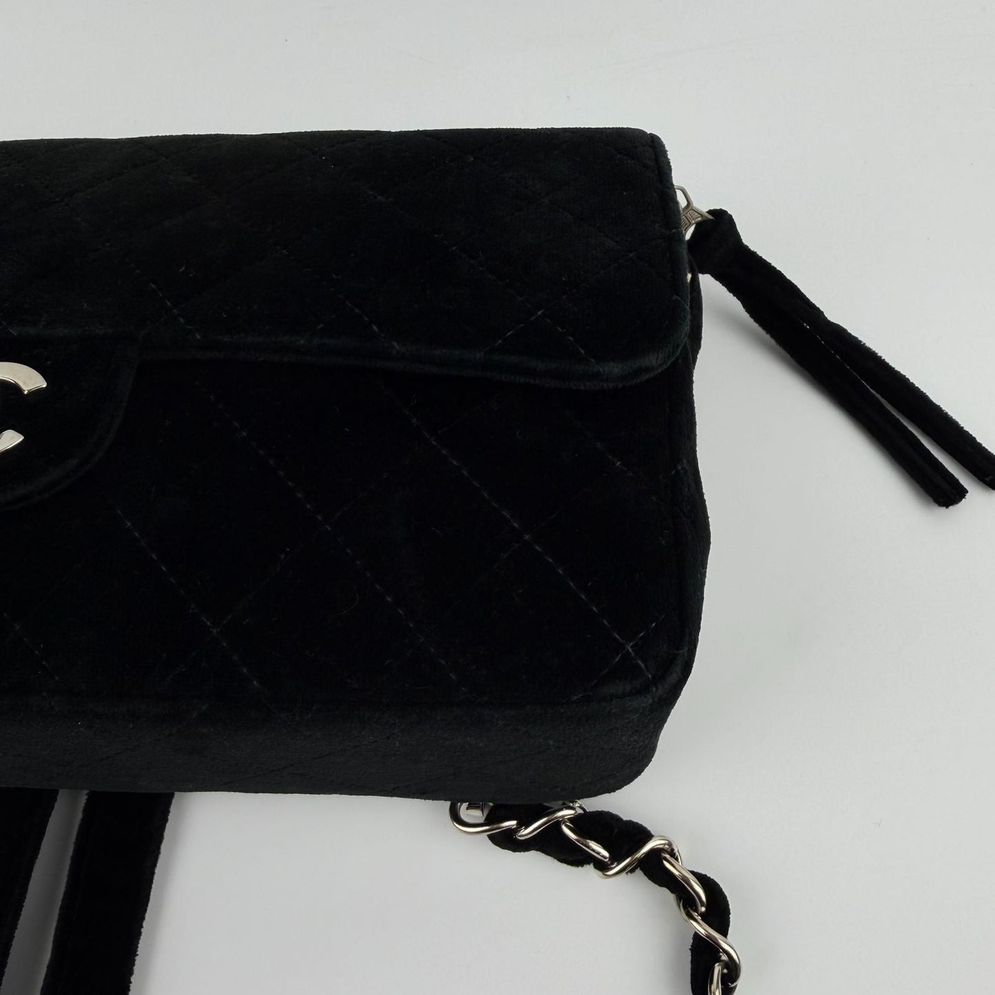 Chanel CC Logo Quilted Sac Black 4 Vintage Backpack