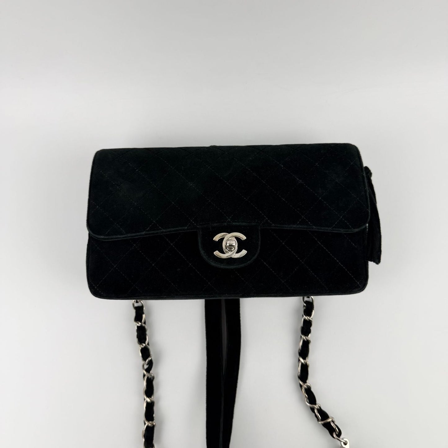 Chanel CC Logo Quilted Sac Black 4 Vintage Backpack