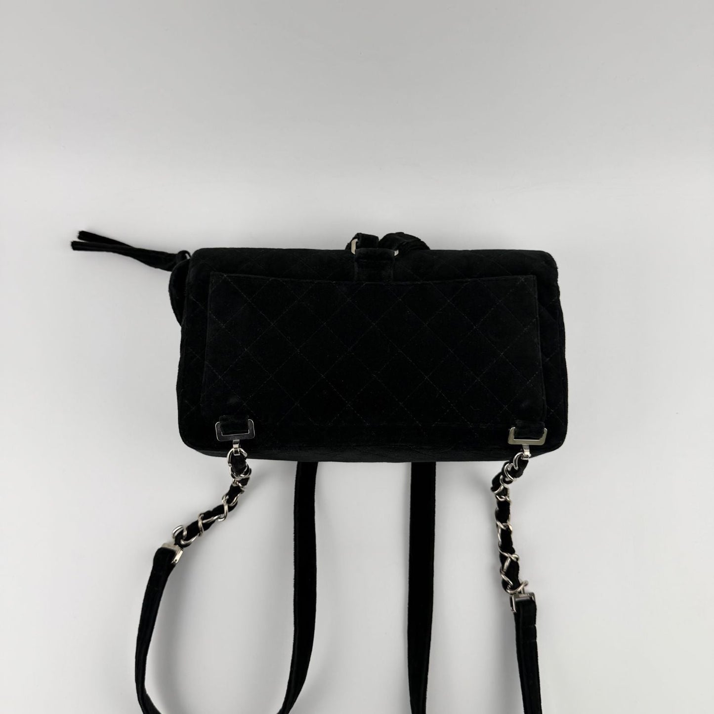 Chanel CC Logo Quilted Sac Black 4 Vintage Backpack