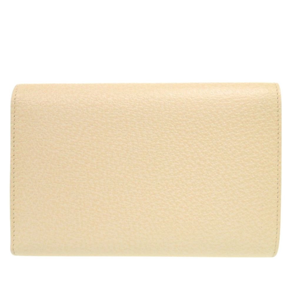 Prada Leather Corda Beige Trifold Wallet