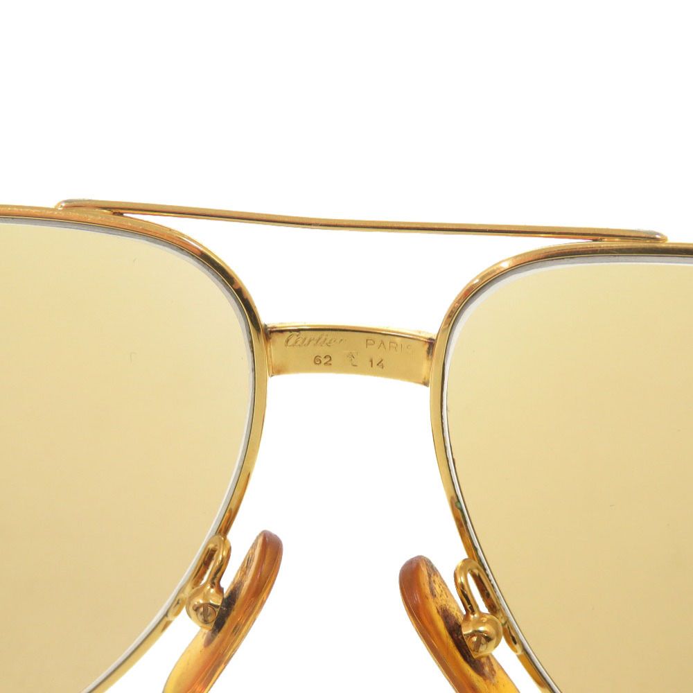 Cartier Teardrop Metal Gold Bordeaux Sunglasses Eyewear