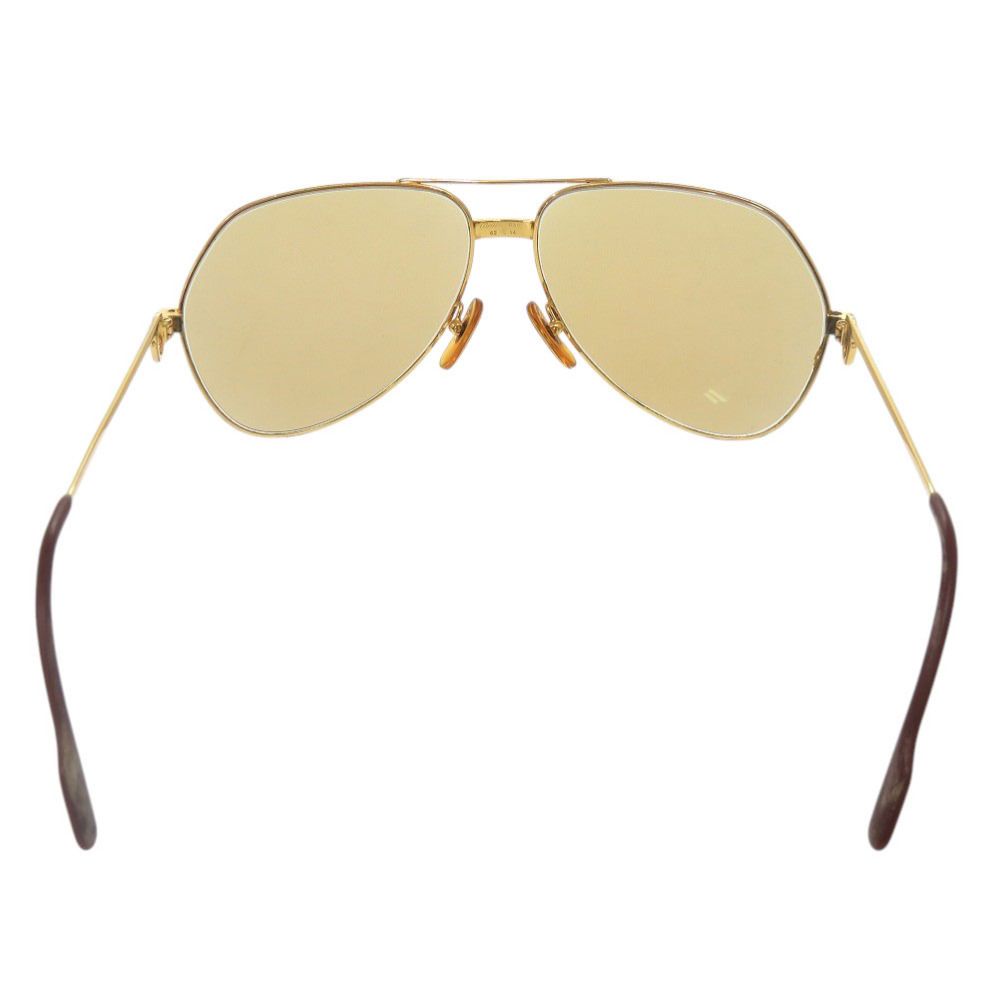 Cartier Teardrop Metal Gold Bordeaux Sunglasses Eyewear