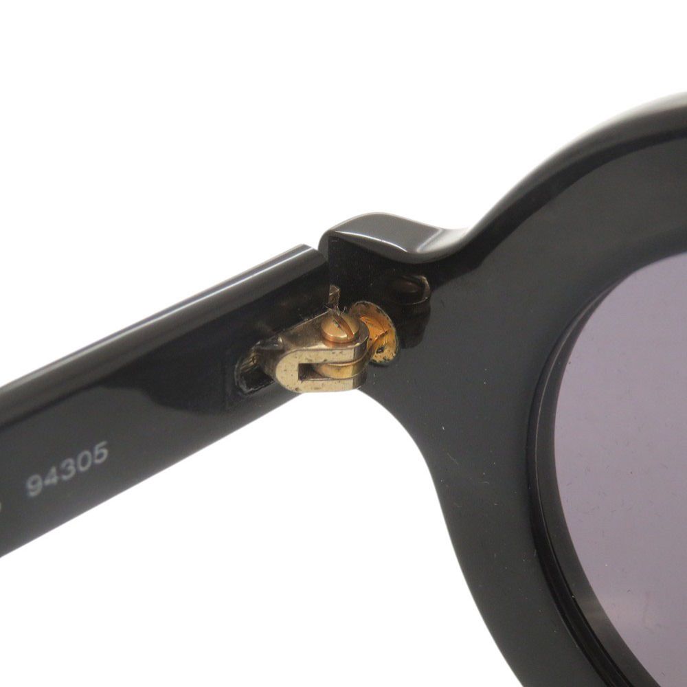 Chanel Vintage CC Logo Round Acetate Black Sunglasses Eyewear