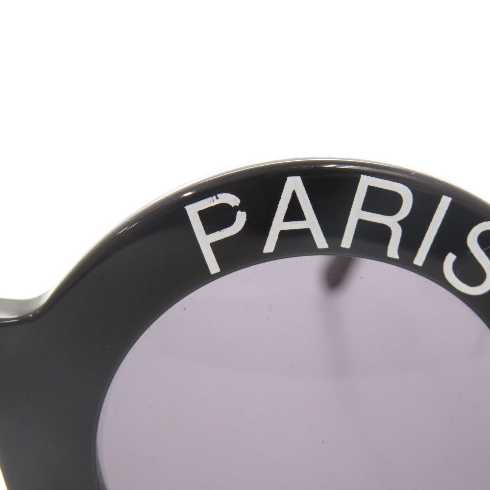 Chanel Vintage CC Logo Round Acetate Black Sunglasses Eyewear