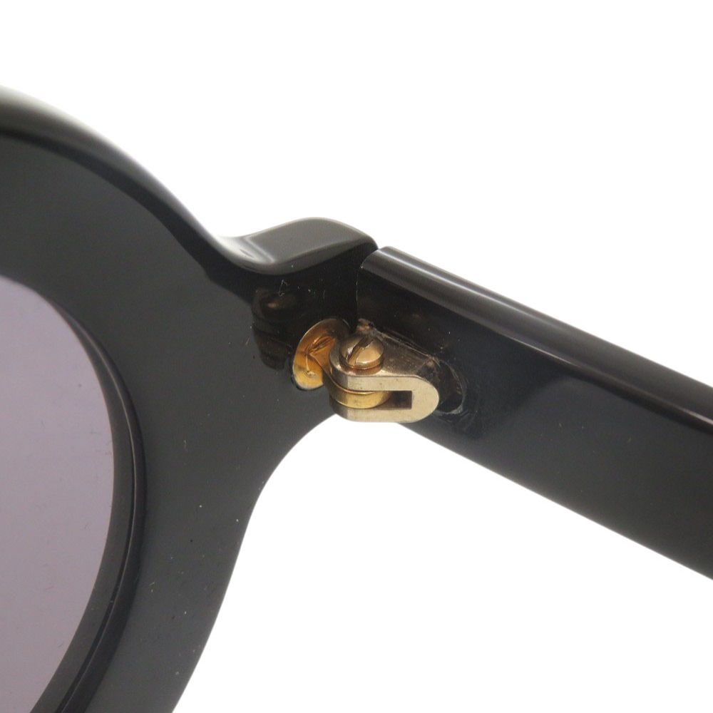 Chanel Vintage CC Logo Round Acetate Black Sunglasses Eyewear