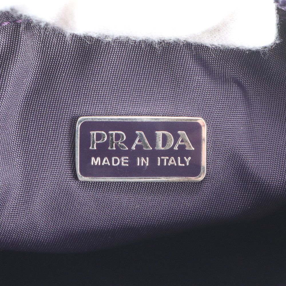 Prada Tessuto Nylon Triangle Logo Handbag Pouch Tote Ebe