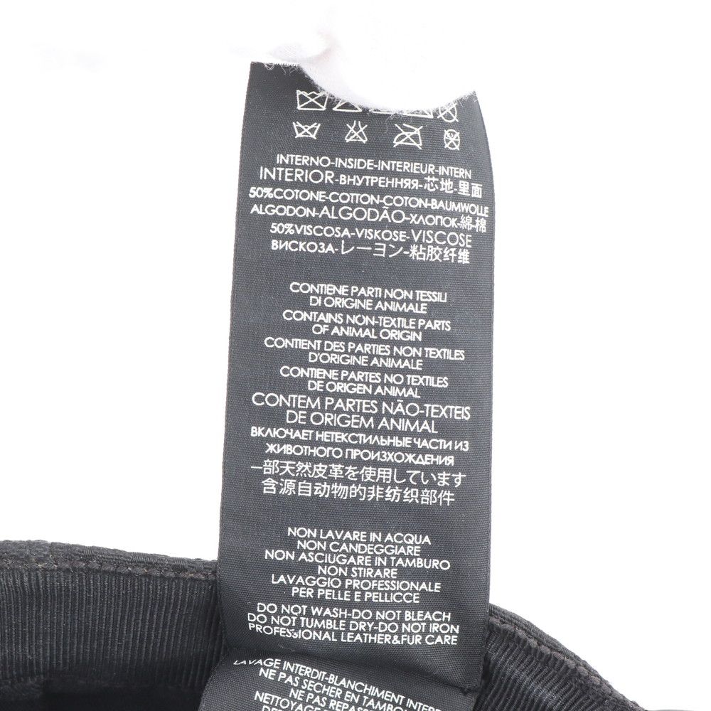 Gucci GG Canvas Sherry Line Baseball Cap Hat Black Ree