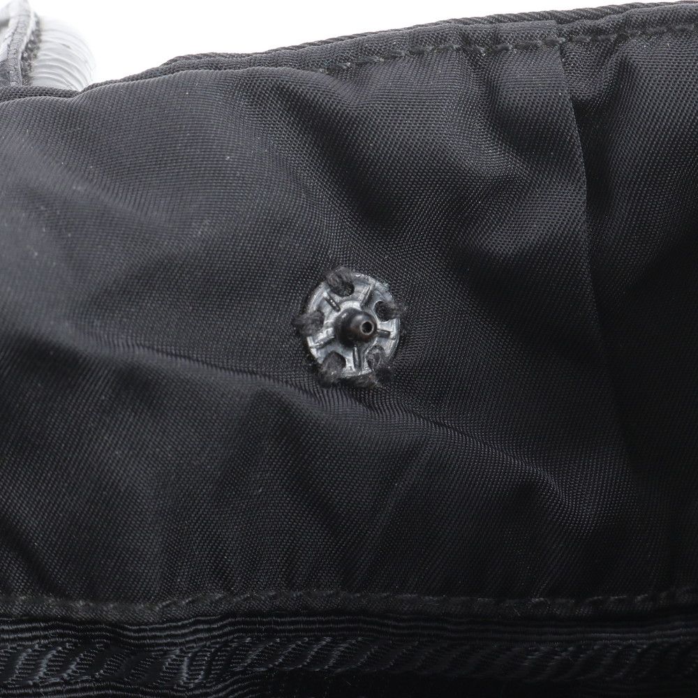 Prada Tessuto Nylon Crispy Triangle Logo Leather Tote Shoulder Rbe
