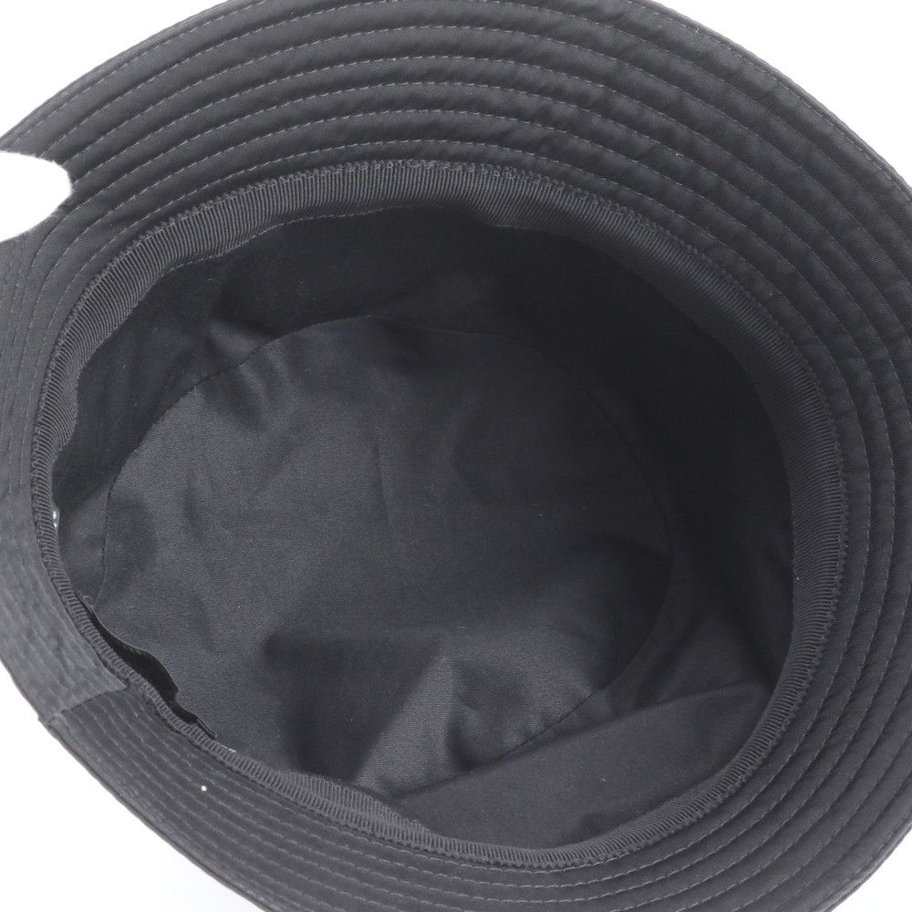 Prada Tag Re-Nylon Triangle Logo Bucket Hat Black Ree