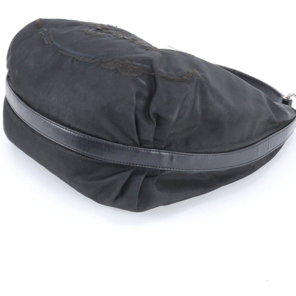 Prada Tessuto Nylon Leather Shoulder Bag Tote Black Hand Rbe