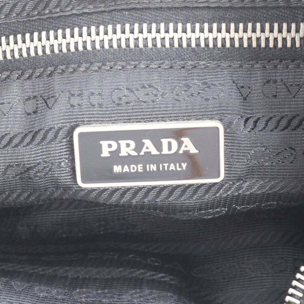 Prada Tessuto Nylon Leather Shoulder Bag Tote Black Hand Rbe