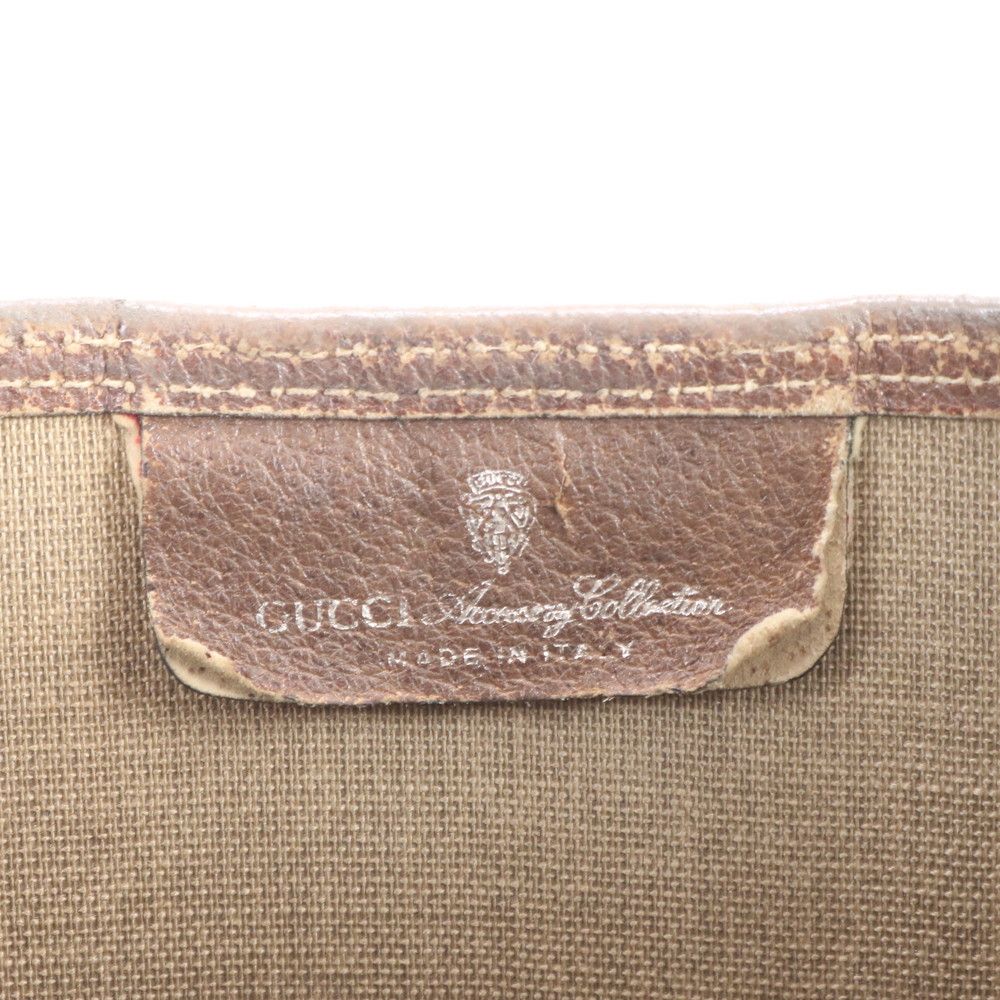 Gucci GG Supreme Sherry Line Leather Tote Shoulder Business Document Ene
