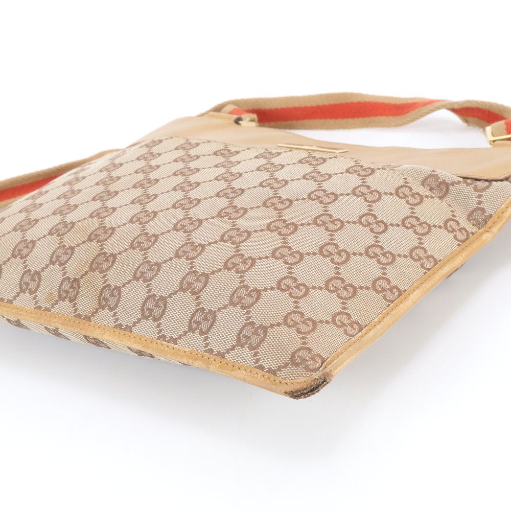 Gucci GG Canvas 019 Leather Shoulder Bag Crossbody Messenger Business Brown Mwe