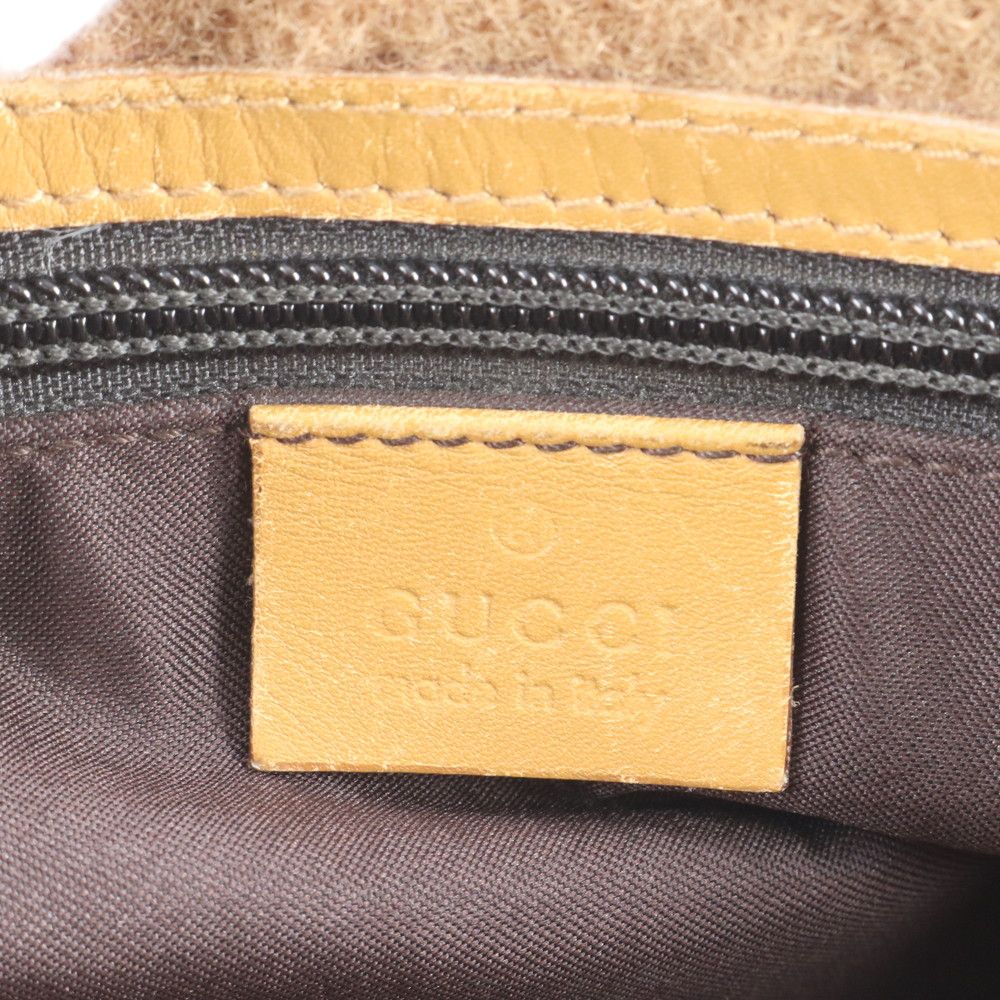 Gucci GG Canvas 019 Leather Shoulder Bag Crossbody Messenger Business Brown Mwe