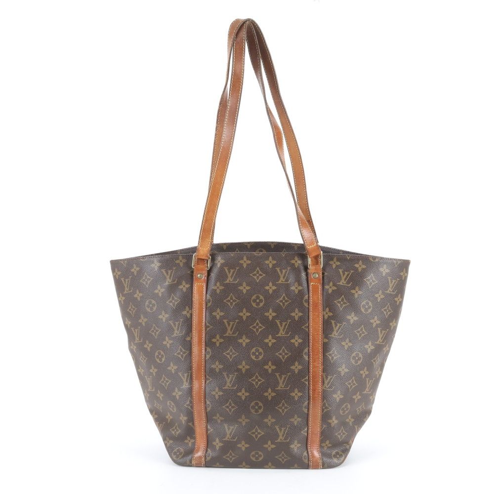 Louis Vuitton Monogram Sac Shopping Leather Tote Shoulder Hand Ene