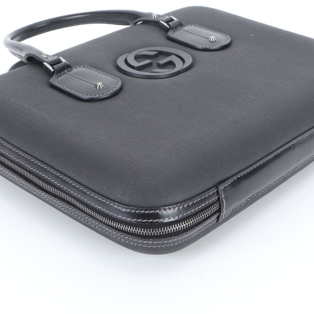 Gucci Interlocking Leather Business Document Briefcase Tote Ene