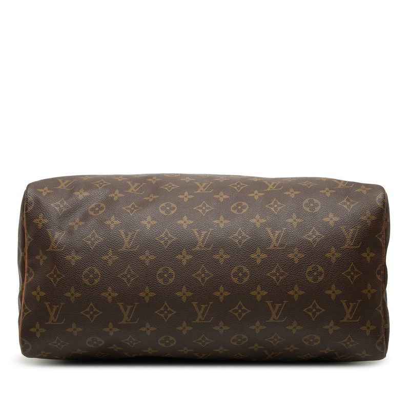 Louis Vuitton Monogram Speedy 40 Boston Bag Brown Leather