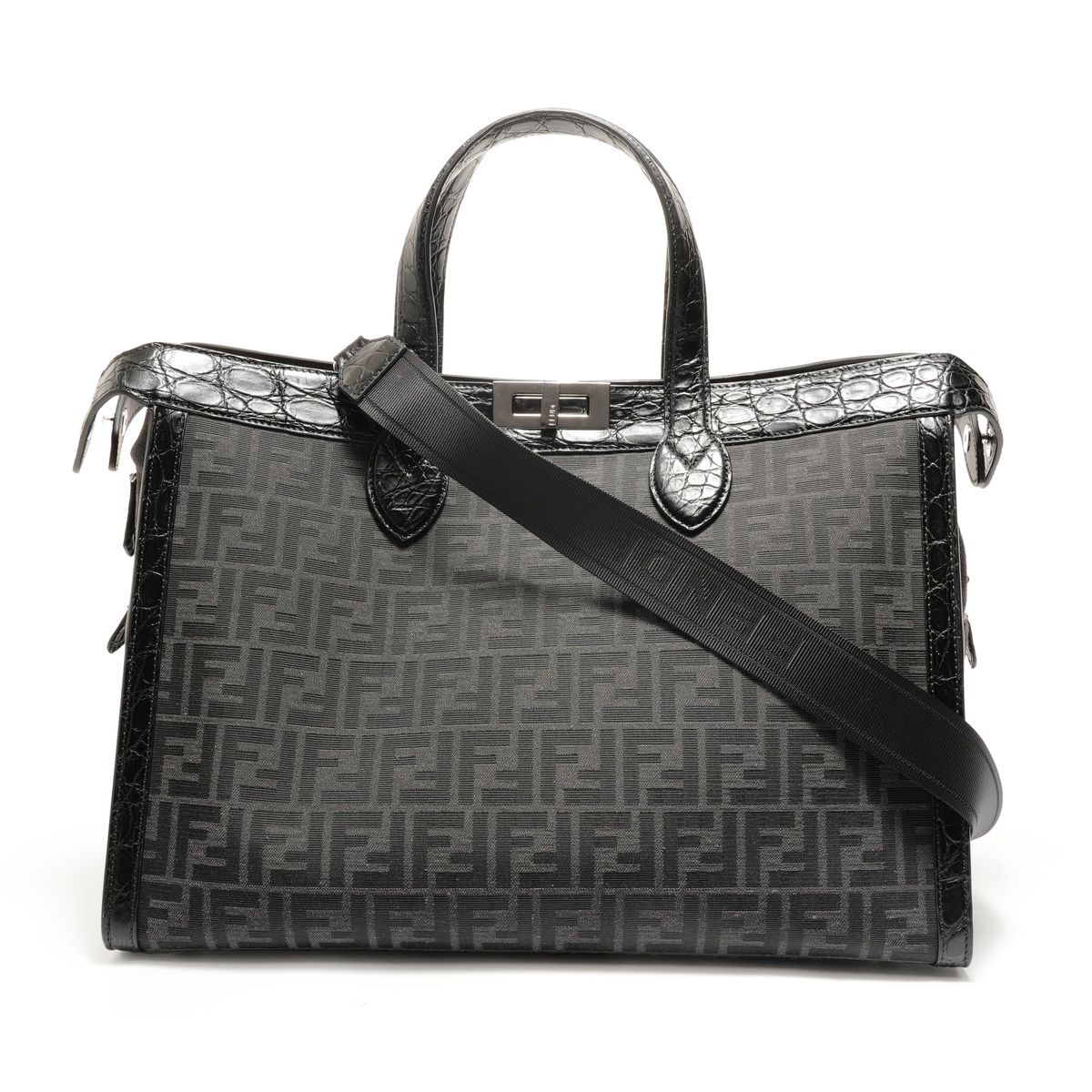 Fendi Handbag Peekaboo Zucca Pattern