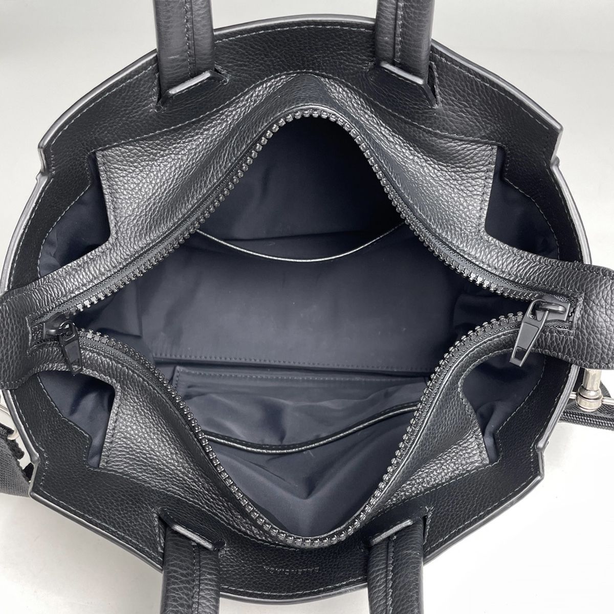 Balenciaga Zip Small Tote 2-Way Leather Black