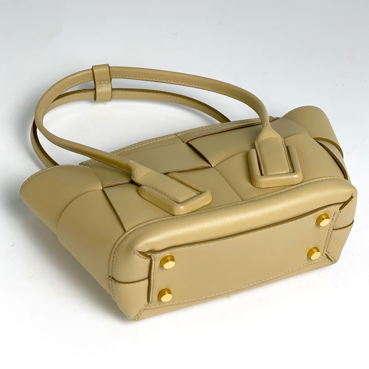 Bottega Veneta Mini the Arco 2-Way Handbag Leather Yellow